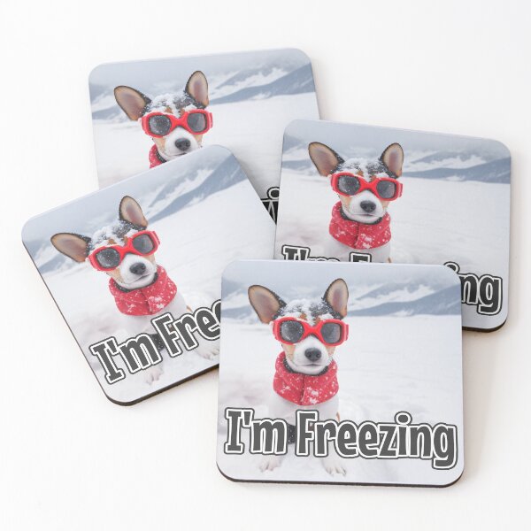 Item preview, AI-Generated Dog 01 "I'm freezing" designed and sold by Cliff-Qi.