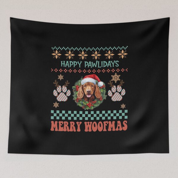 Item preview, "Cocker Spaniel Happy Pawlidays & Merry Woofmas Ugly Christmas Sweater" designed and sold by Xhevahir.