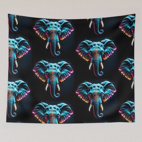 Item preview, art elephant head colors illustration designed and sold by Niktarka.