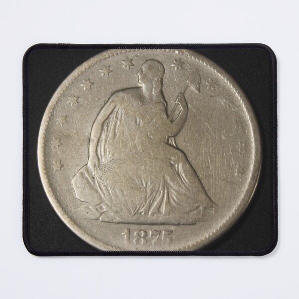 Item preview, 1875 Seated Liberty Half Dollar designed and sold by coinsxcrochet.