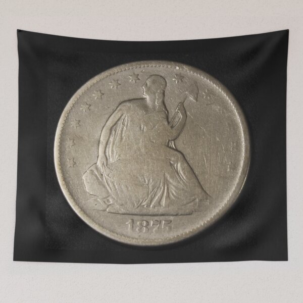 Item preview, 1875 Seated Liberty Half Dollar designed and sold by coinsxcrochet.