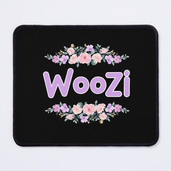 Item preview, Purple Flower Woozi Name Label (Black) designed and sold by NormadWorld.