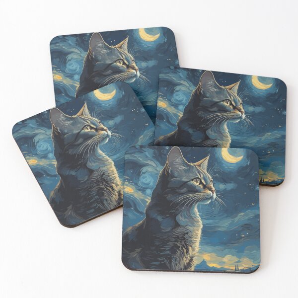 Item preview, Singapura Cat in  Starry Night  designed and sold by cutiepie11cats.