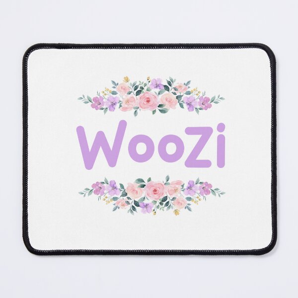 Item preview, Purple Flower Woozi Name Label designed and sold by NormadWorld.