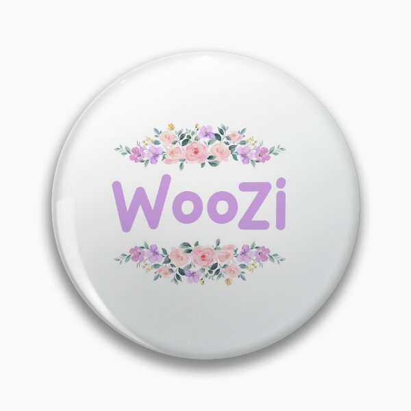 Item preview, Purple Flower Woozi Name Label designed and sold by NormadWorld.