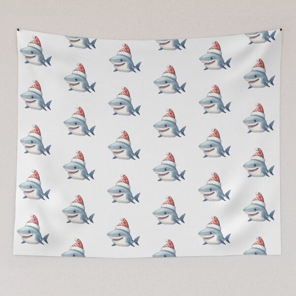 Item preview, Festive Shark - Christmas Great White Shark designed and sold by Artsy Owl.