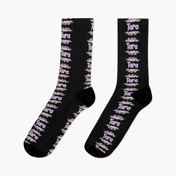 Item preview, Purple Flower Tara Name Label (Black) designed and sold by NormadWorld.