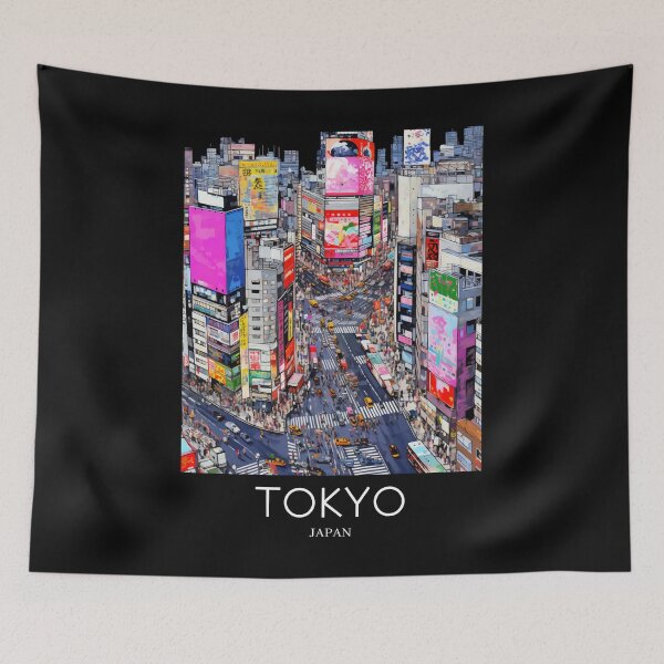 Artikelvorschau, A Pop Art Travel Print of Tokyo - Japan entworfen und verkauft von StudioRedKoala.
