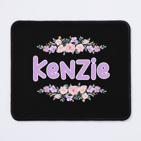 Item preview, Purple Flower Kenzie Name Label (Black) designed and sold by NormadWorld.