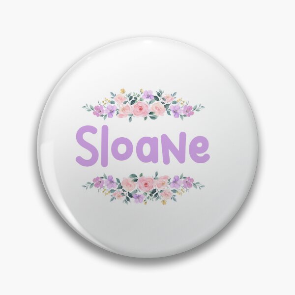 Item preview, Purple Flower Sloane Name Label designed and sold by NormadWorld.