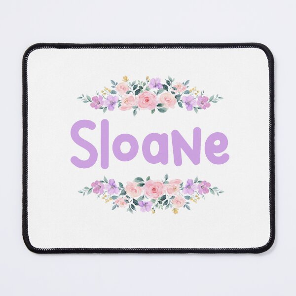 Item preview, Purple Flower Sloane Name Label designed and sold by NormadWorld.
