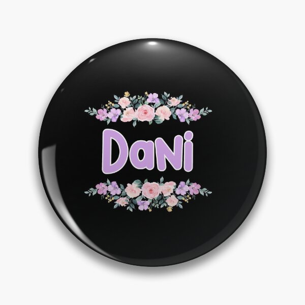 Item preview, Purple Flower Dani Name Label (Black) designed and sold by NormadWorld.