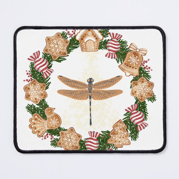 Item preview, Dragonfly Christmas Cookie Wreath designed and sold by tomorrowsart.