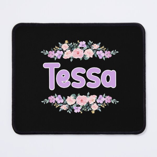 Item preview, Purple Flower Tessa Name Label (Black) designed and sold by NormadWorld.