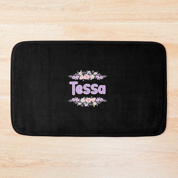 Item preview, Purple Flower Tessa Name Label (Black) designed and sold by NormadWorld.