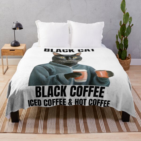 Item preview, Black Cat Black Coffee ICED COFFEE & HOT COFFEE designed and sold by ratchawoot.