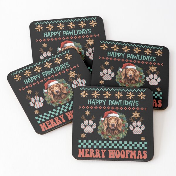 Item preview, "Irish Setter Happy Pawlidays & Merry Woofmas Ugly Christmas Sweater" designed and sold by Xhevahir.