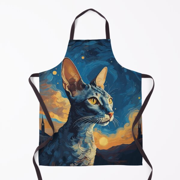 Item preview, Cornish Rex cat in Starry Night designed and sold by cutiepie11cats.