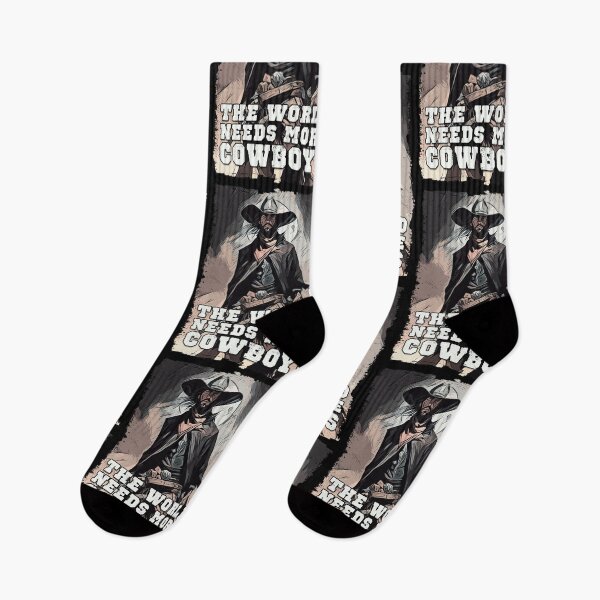 Item preview, The World Needs More Cowboys Western Cowboy Sayings Illustration designed and sold by Naumovski.