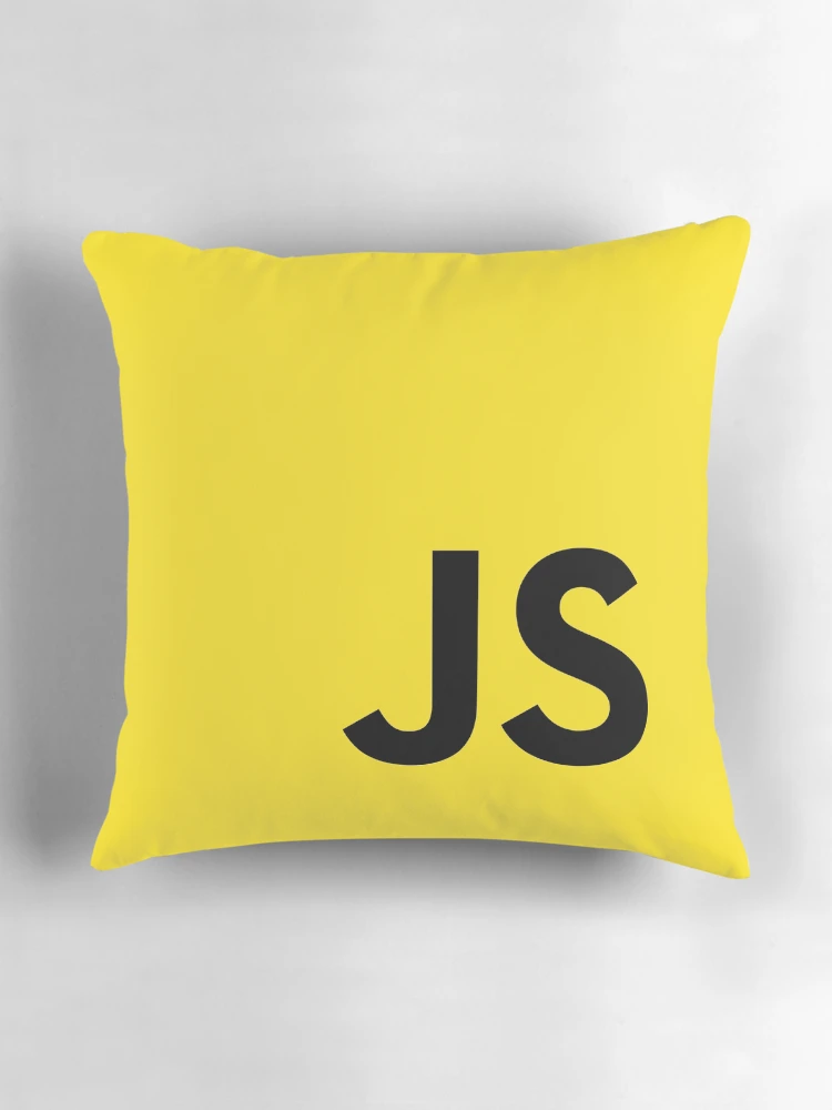 Thumbnail 3 of 4, Pillow, Web's Power: JavaScript Code Sticker designed and sold by burakgulnar.
