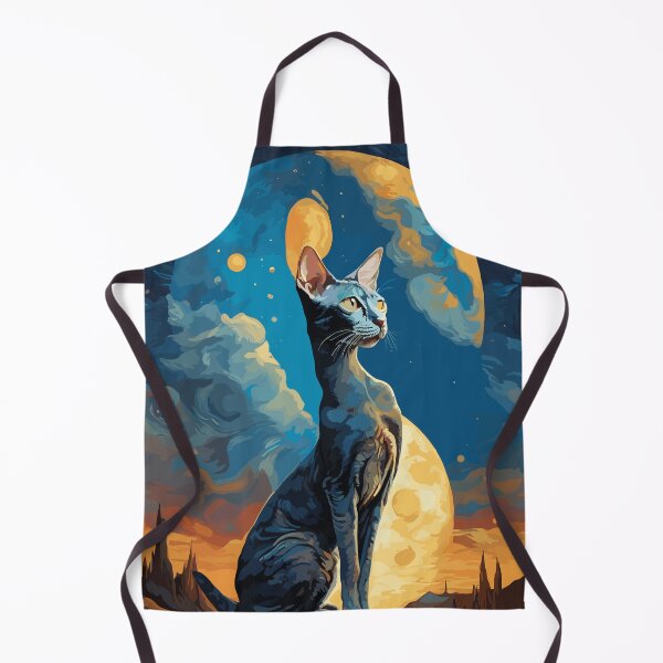 Item preview, Cornish Rex cat in Starry Night designed and sold by cutiepie11cats.