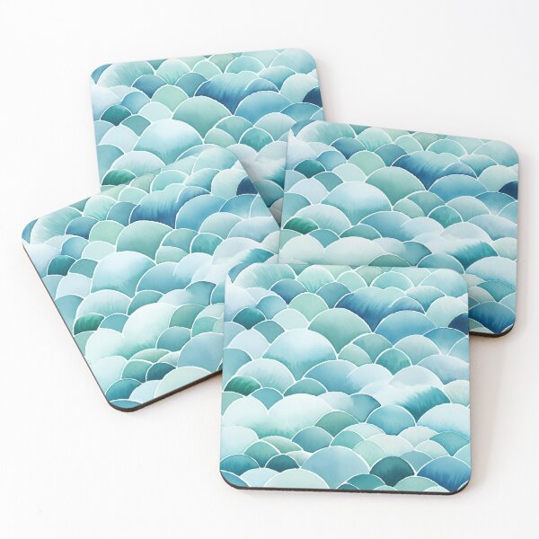 Item preview, Ocean Waves 3 Abstract Modern Art Decor Pattern Watercolor designed and sold by adlydesigns.