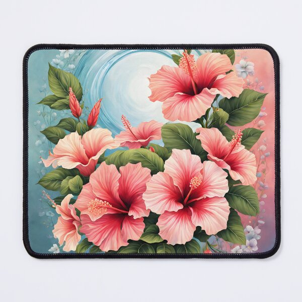 Item preview, Attractive picture of Pink Hibiscus Flowers designed and sold by Petalandfur.