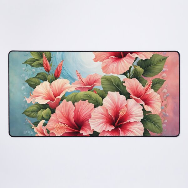 Item preview, Attractive picture of Pink Hibiscus Flowers designed and sold by Petalandfur.