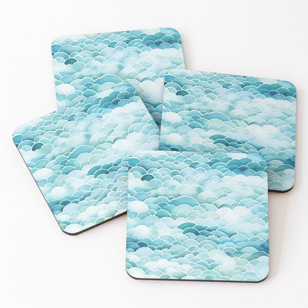 Item preview, Ocean Waves 4 Abstract Modern Art Decor Pattern Watercolor designed and sold by adlydesigns.