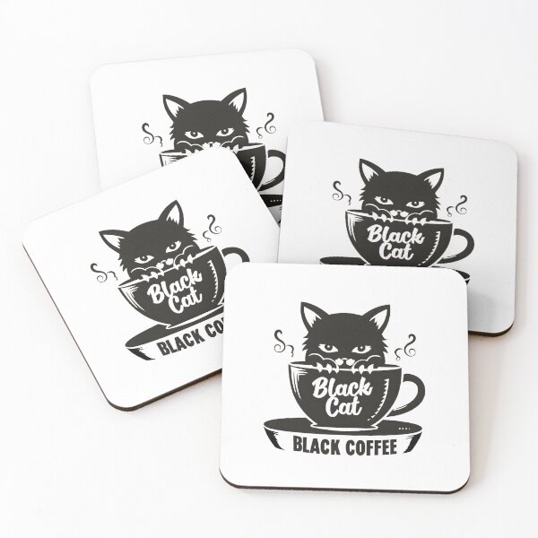 Item preview, Black Cat Black Coffee designed and sold by ratchawoot.