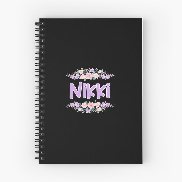 Item preview, Purple Flower Nikki Name Label (Black) designed and sold by NormadWorld.