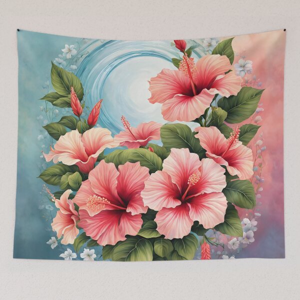 Item preview, Attractive picture of Pink Hibiscus Flowers  designed and sold by Petalandfur.