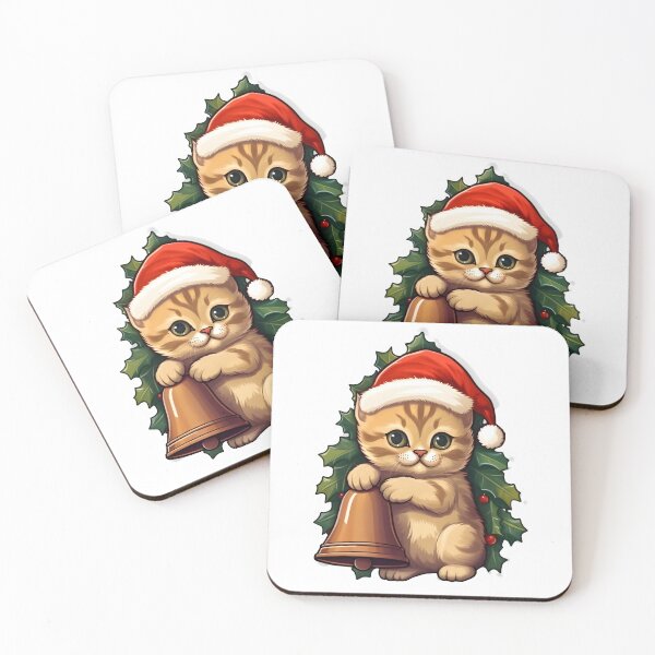 Item preview, Feline Christmas Symphony - Festive Bell Playing Cat designed and sold by Crea-Designer.