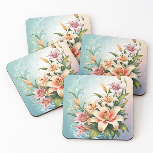 Item preview, Attractive picture of Orange and Pink Lily Flowers  designed and sold by Petalandfur.
