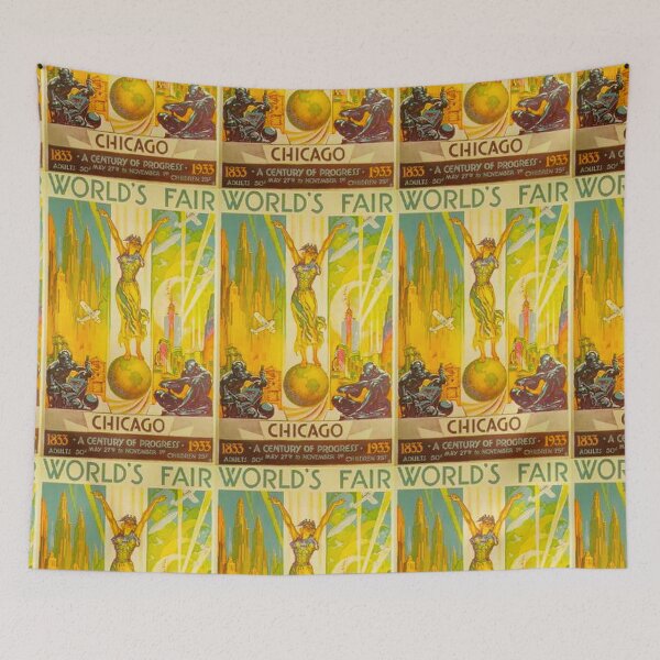 Item preview, 1933 Chicago World's Fair Poster, 100th Anniversary of Chicago World's Fair, Art Deco Poster,  designed and sold by Nostrathomas66.