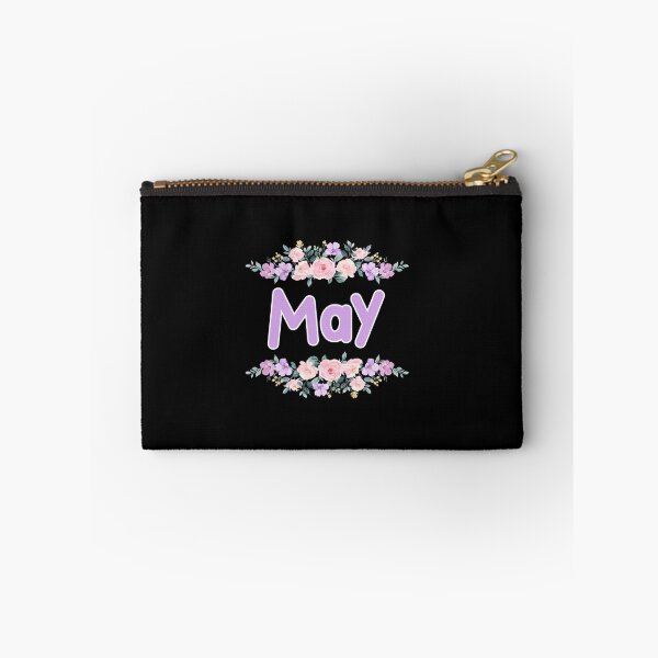 Item preview, Purple Flower May Name Label (Black) designed and sold by NormadWorld.