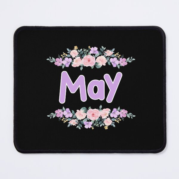 Item preview, Purple Flower May Name Label (Black) designed and sold by NormadWorld.