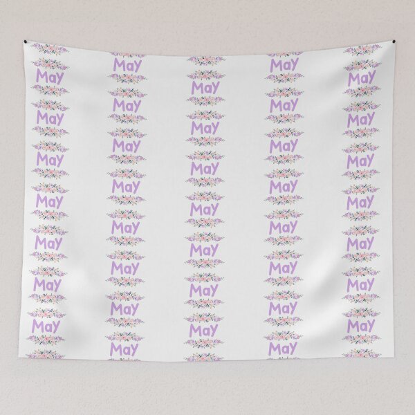 Item preview, Purple Flower May Name Label  designed and sold by NormadWorld.