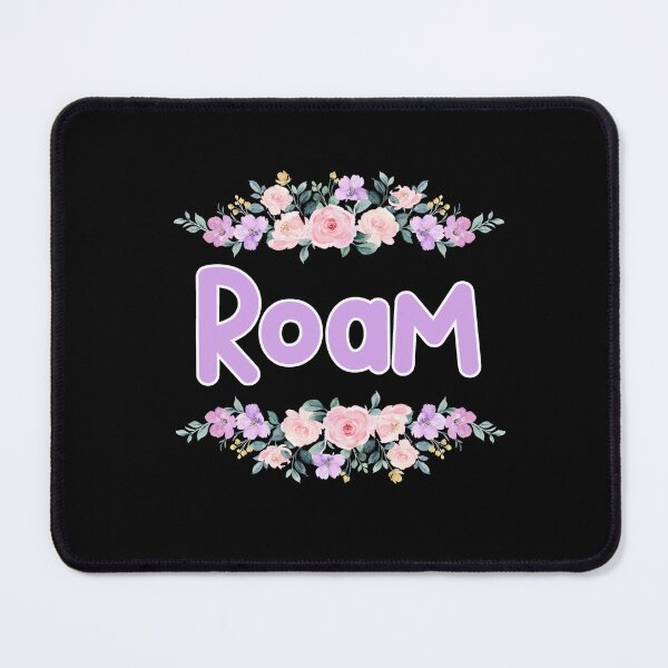 Item preview, Purple Flower Roam Name Label (Black) designed and sold by NormadWorld.