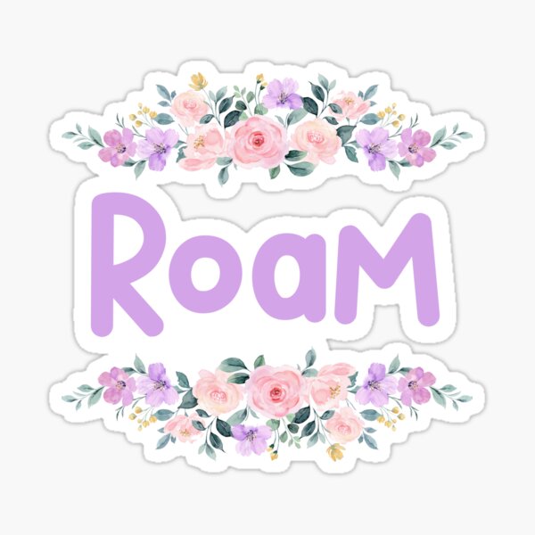 Item preview, Purple Flower Roam Name Label designed and sold by NormadWorld.