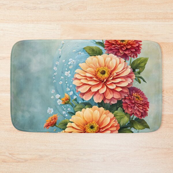 Item preview, Attractive picture of Orange Zinnia Flowers  designed and sold by Petalandfur.