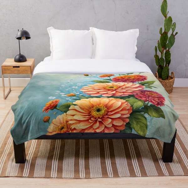Item preview, Attractive picture of Orange Zinnia Flowers  designed and sold by Petalandfur.