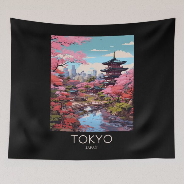Item preview, A Pop Art Travel Print of Tokyo - Japan designed and sold by StudioRedKoala.