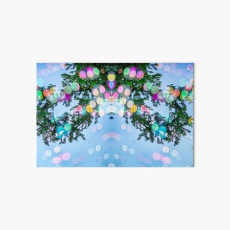 Soap Film - Blue Sky Bubbles Green Pine Art Board Print