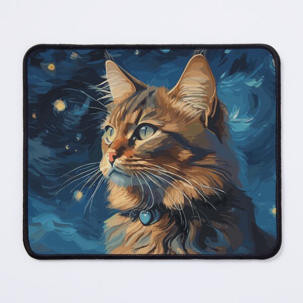 Item preview, Somali Cat in Starry Night designed and sold by cutiepie11cats.