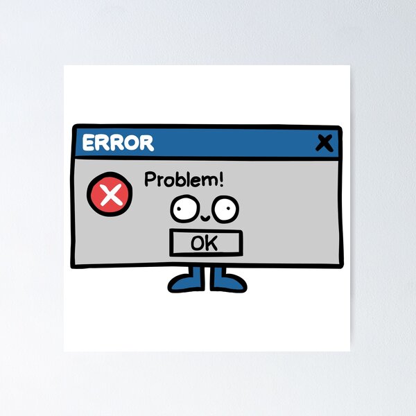 Vista previa del artículo con la obra «Mensaje de error», diseñado y vendido por LOLNEIN.