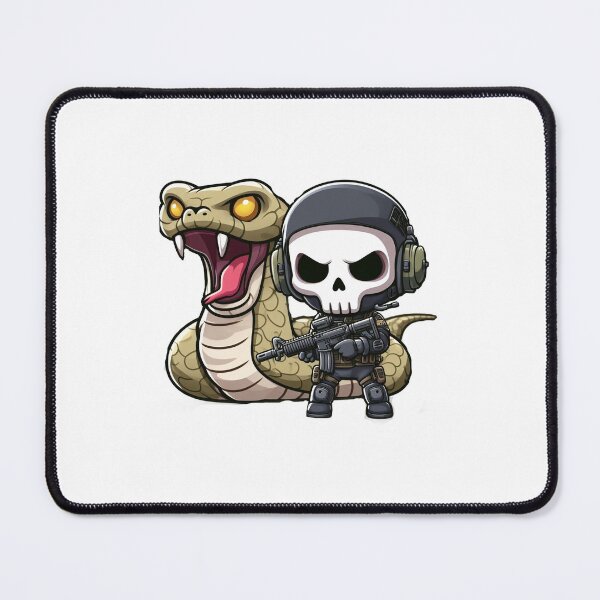 Item preview,  Cute skeleton in tactical gear with snake designed and sold by Wxjtecki.