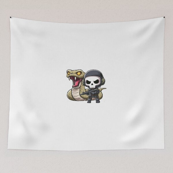 Item preview,  Cute skeleton in tactical gear with snake designed and sold by Wxjtecki.