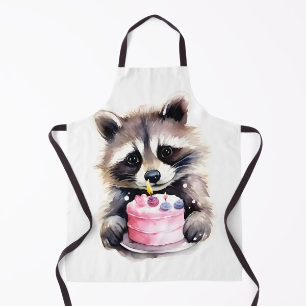 Item preview, Happy Raccoon with Birthday cake designed and sold by AngelinaBezm.