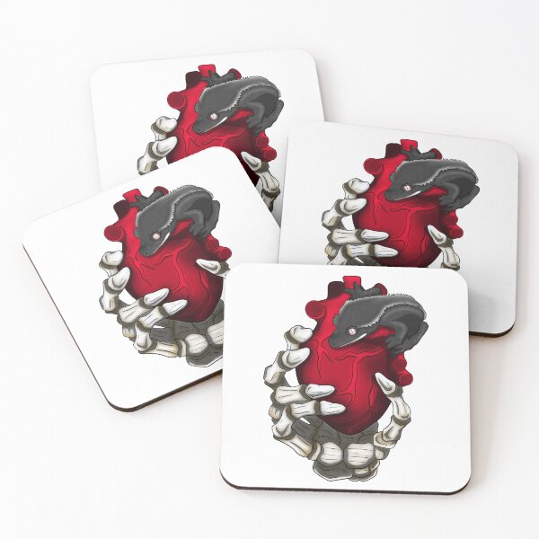 Item preview, Axanthic Crested Gecko Skeleton Heart designed and sold by HauntedHerps.